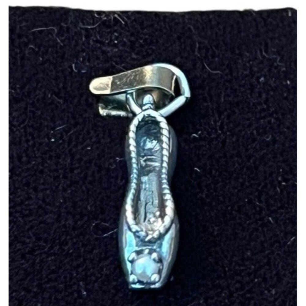 Sterling Silver Ballerina Slipper Ballet Shoe Charm by Rembrandt